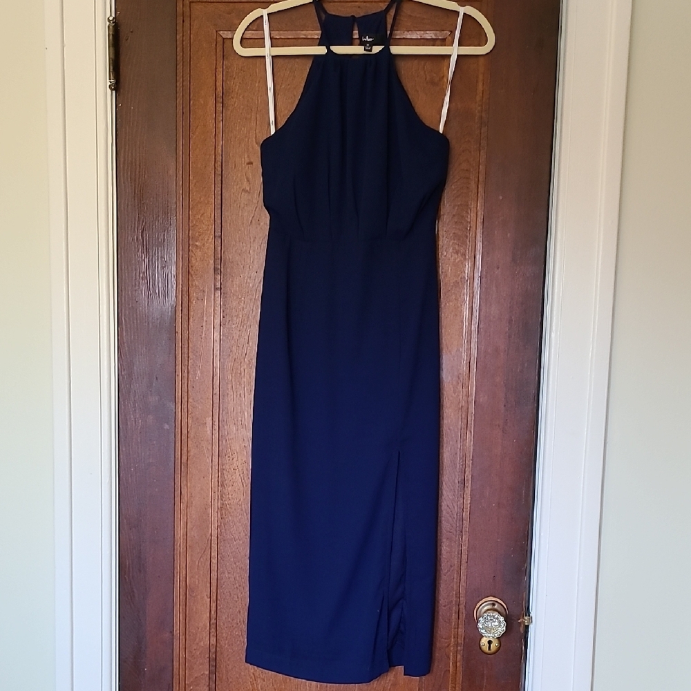 Lulus Navy Halter Dress Xs